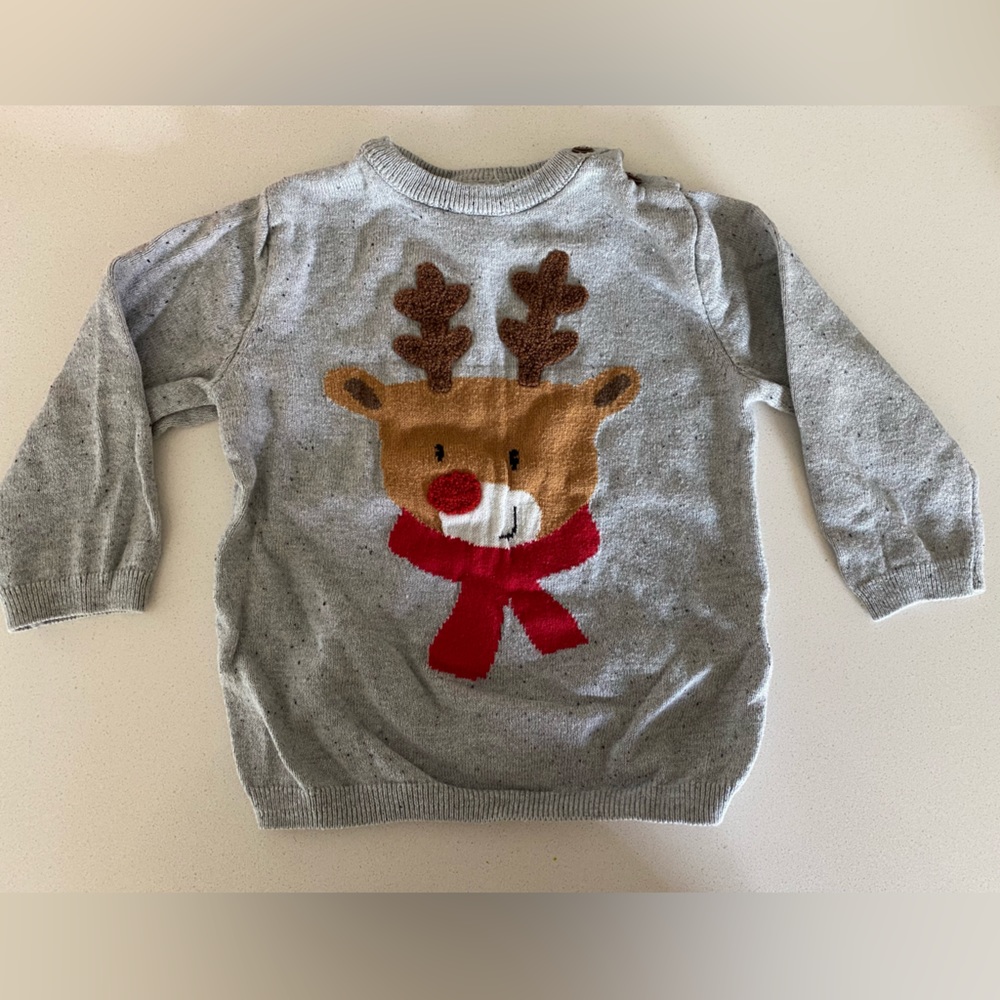 H&M Reindeer Sweater-size 12-18 Mo. SO cute For the holiday!